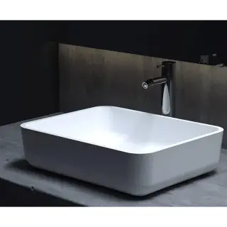 Salini Gloria 09 S-Stone Раковина накладная 48х38х12h, цвет белый матовый 1102209M