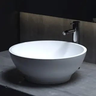 Salini Gloria 03 S-Stone Раковина накладная 42х42х15h, цвет белый матовый 1102203M