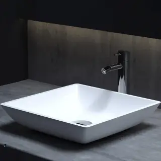 Salini Callista 04 S-Sense Раковина накладная 38х38х8,5h, цвет белый глянцевый 1101108G