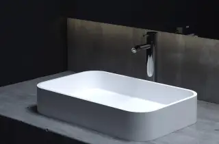 Salini Callista 01 S-Stone Раковина накладная 54,5х34,5х10h, черный мат., RAL 1101204SMF