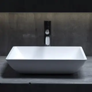 Salini Callista 04 S-Stone Раковина накладная 38х38х8,5h, цвет белый матовый 1101208SM