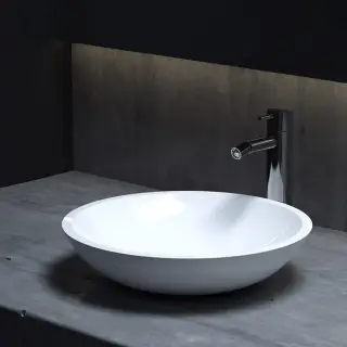 Salini Callista 05 S-Sense Раковина накладная 37х37х8,5h, цвет белый глянцевый 1101105G