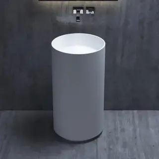 Salini Armonia 01 Раковина напольная S-Sense, округлая, 45х45х85h см, цвет: белый глянцевый 130111G