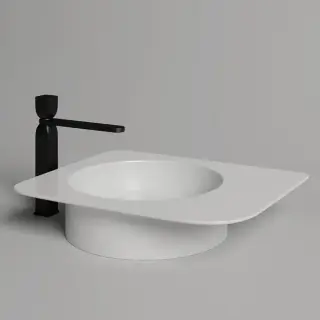 Salini Ninfea 02 S-Stone Раковина накладная 54,5х44,7х12h, цвет белый матовый 110521M