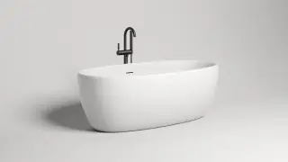 Salini Luce Ванна из S-Stone отдельностоящая 169x87 см, цвет: белый матовый 100121M