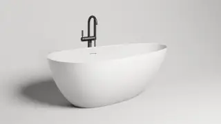 Salini Paola Ванна из S-Stone отдельностоящая 160x77 см, цвет: белый матовый 101611SM