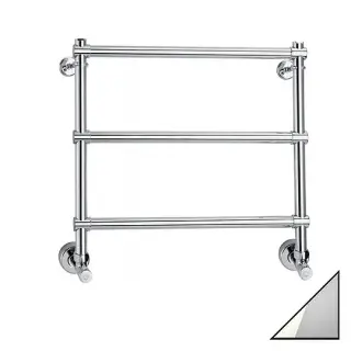 Margaroli Sole 440 Полотенцесушитель водяной для ГВС 53,5х52h (int 47) нижнее, цвет: white/chrome 4404703WCN