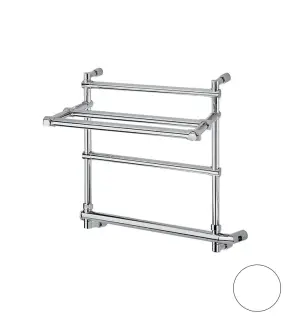 Margaroli Sole 554 Полотенцесушитель электрический с полкой 57х54h (47), выкл. справа, цвет: white 5544703WHPB