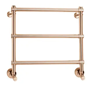 Margaroli Sole 440 Полотенцесушитель водяной для ГВС 43,5х52h (int 37) нижнее, цвет bronze/old brass 4403704OBN