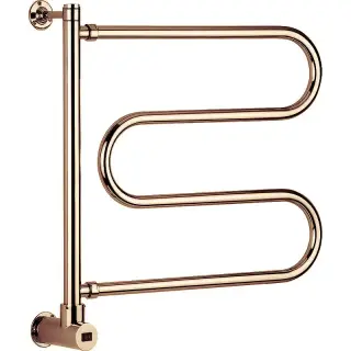 Margaroli Vento 500 Полотенцесушитель электр поворотный 55х61h (57,5) нижнее, цвет: bronze/old brass 500OBB