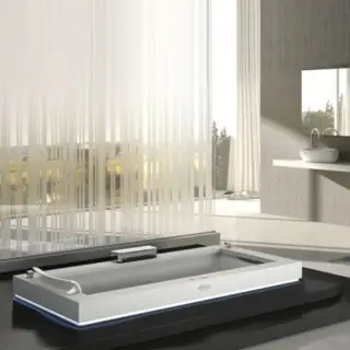 Jacuzzi Aura Uno Corian Ванна 185x95xh66 см, смеситель Aura, топ - Corian 9443-734A-7202-06300