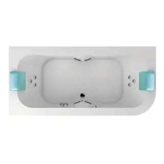 Jacuzzi Aquasoul Double Ванна 190x90xh57 см, угловая SX, цвет белый/хром AQU-5006-1700 Sx AQU-5006-1700 Sx