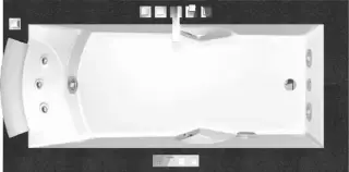 Jacuzzi Aura Uno Ванна акриловая 180х90хh66 см, встраиваемая, цвет белый 9F43-344A