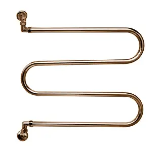 Margaroli Vento 400 Полотенцесушитель водяной для ГВС 60х65h (int 59) вертикальное, bronze/old brass 400OB