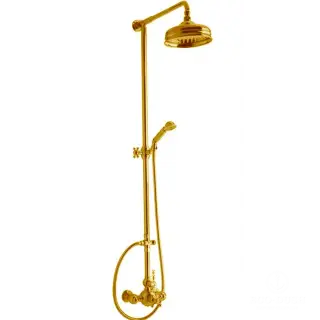 Cisal Arcana America Душевая стойка: термостатический смеситель, цвет: 24K Gold AA00407024
