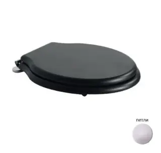Globo Paestum Крышка-сиденье для унитаза деревянная, с микролифтом, крепление хром, цвет: черный PS20RN