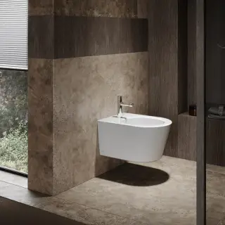 Toto RP Биде подвесное 54х38х29h см, 1 отверстие для смесителя, перелив, керамика, цвет: белый B552E#XW