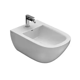 Globo Stockholm Биде подвесное 58x37 см, c 1 отверстием под смеситель и креплением, цвет: белый LAS09BI