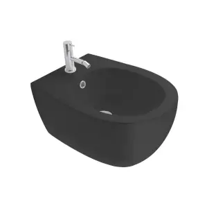 Globo 4All Биде подвесное 54x36 см, c 1 отверстием под смеситель и переливом, цвет: nero opaco MDS09AR