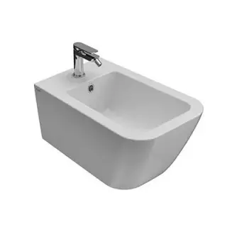 Globo Stone Биде подвесное 56x36 см, c 1 отверстием под смеситель и переливом, цвет: белый глянцевый STS09BI