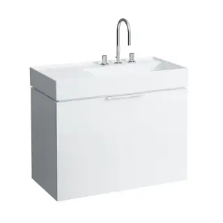 Laufen Kartell Раковина 90х46хh12 cм, без перелива, полка слева, цвет белый 8.1033.9.400.158.1