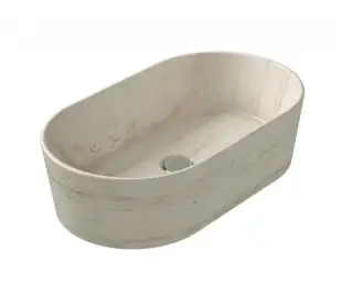 Globo Le Pietre Раковина чаша 60х35х16h см, без перелива, без д/к, цвет: travertino FO061TR