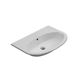 Globo 4All Раковина подвесная 70x48 см, с переливом и креп., 1 отвер. под смес., цвет: белый глянц. MD070BI