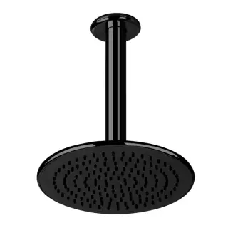 Gessi Goccia Верхний душ 21,6 см 1 вид струи, кронштейн потолочный 26 см, цвет: matte black 33762#299