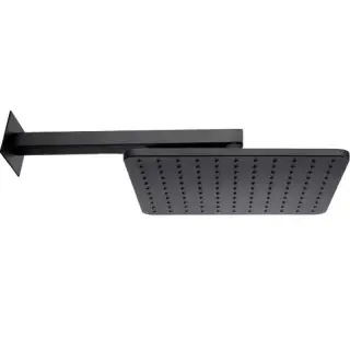 Bossini Cosmo Верхний душ 28 см, 1 вид струи, кронштейн настенный 40 см, цвет: mat black H69598.073