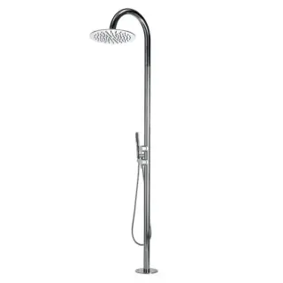 Bossini Tetis Душевая стойка: смеситель, ручной и верхний душ, 1 вид струи, шланг, цвет: chrome L00387.030