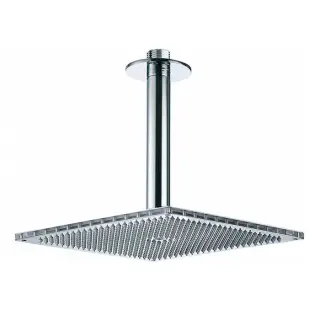 Bossini Cube Верхний душ 30 см, 1 вид струи, кронштейн потолочный 30 см, цвет: chrome H35365G.030