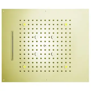 Bossini Dream Потолочный душ встраиваемый 57x47 см, 3 вида струи, хромотерапия, цвет: satined gold H38935.043