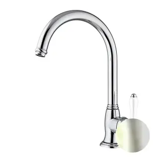 Nicolazzi Cucina Смеситель для раковины на 1 отверстие, цвет никель полированный 3456NS76C