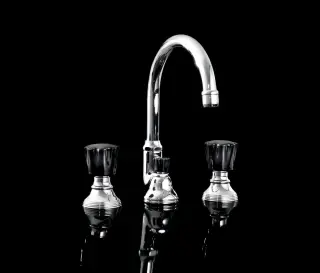 Devon&Devon Black Morris Смеситель для ракоины высокий 24,5h см, на 3 отв., цвет: хром DDMRBL301ACR