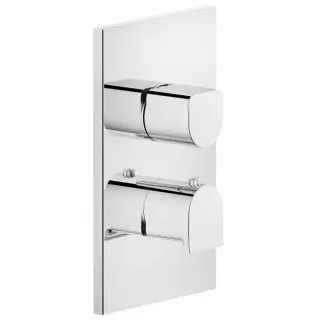 Gessi Rilievo Термостат для ванны встраиваемый, 2 потребителя, запорный вентиль, цвет: chrome 59134#031