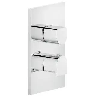 Gessi Rilievo Термостат для ванны встраиваемый, 3 потребителя, запорный вентиль, цвет: chrome 59136#031