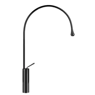 Gessi Goccia Смеситель для раковины на 1 отверстие, излив 38,7 cм, R=197, цвет черный 33610#299