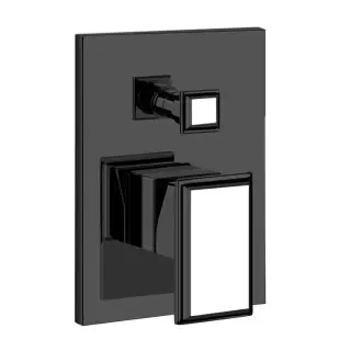 Gessi Eleganza Смеситель для ванны встраиваемый, 2 потребителя, внешняя часть, цвет: black metal PVD 46079#706