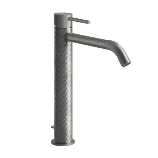Gessi 316 Intreccio Смеситель высокий для раковины на 1 отв. с клап., цвет: Steel Brushed 54103#239