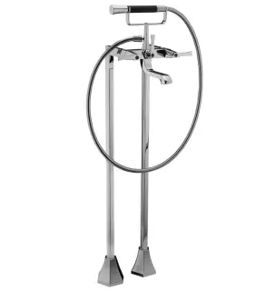 Cisal Cherie Смеситель напольный двухвентильный для ванны, цвет: Chrome/Matt Black CF0042006T