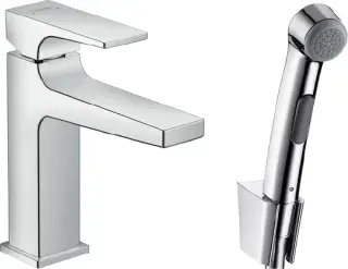 Hansgrohe Metropol Смеситель для раковины однорычажный с гигиеническим душем, цвет: хром 32522000