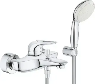 Grohe Eurostyle Смеситель для ванны, накладной, с ручным душем, цвет: хром 3359230A