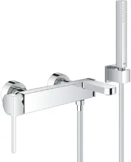 Grohe Plus Смеситель для ванны, накладной, с ручным душем, цвет: хром 33547003
