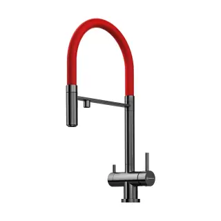 Omoikiri Kanto-GM Смеситель для кухни с гибким изливом и возм. подкл. фильтр, вор. сталь 4994013