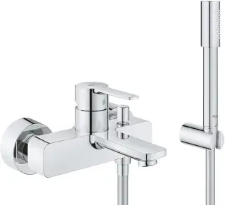 Grohe Lineare New Смеситель для ванны с ручным душем, держателем и шлангом 150см, цвет: хром 33850001