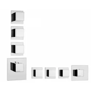 Bossini Cube Смеситель термостатический, встраиваемый, с девиатором, цвет: chrome Z032205.030
