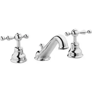 Cisal Arcana America Смеситель для биде на 3 отверстия, с донным клапаном, цвет: Chrome AA00102021