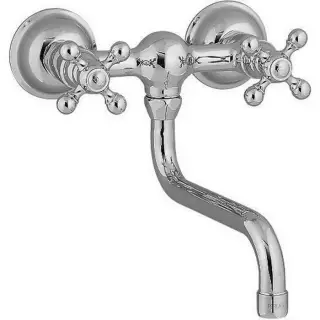 Cisal Arcana Ceramic Cмеситель двухвентильный настенный для кухни, цвет: Chrome AC00040021