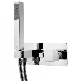 Bossini Cube Смеситель для душа, встраиваемый, с девиатором на 2 потребителя, цвет: chrome Z005365.030