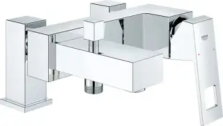 Grohe Eurocube Смеситель на борт ванны, с ручным душем, 2 отверстия, цвет: хром 23143000